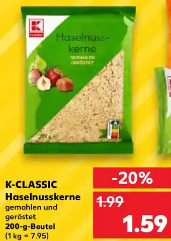 Kaufland K-Classic Haselnusskerne 200 g Beutel Angebot