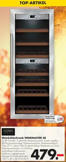 Handelshof Casa Design Weinkühlschrank Winemaster 38 Angebot