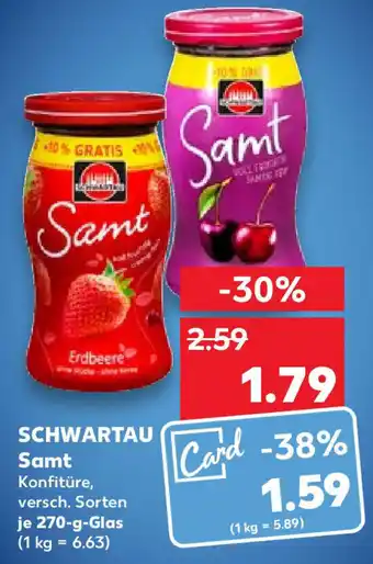 Kaufland Schwartau Samt Konfitüre 270 g Glas Angebot