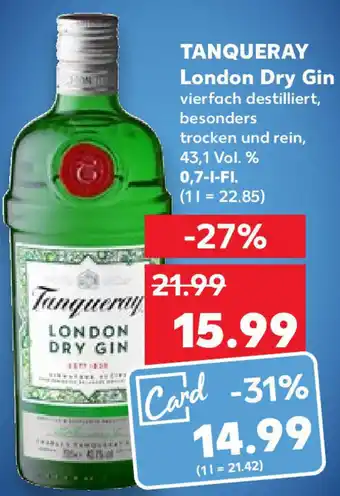 Kaufland Tanqueray London Dry Gin 0,7 L Fl. Angebot