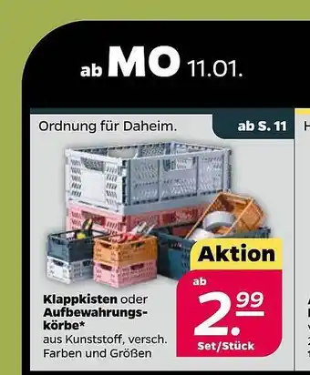 NETTO Klappkisten Oder Aufbewahrungskörbe Angebot