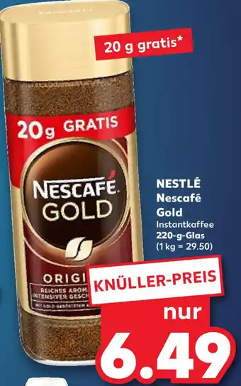 Kaufland Nestlé Nescafé Gold 220 g Glas Angebot