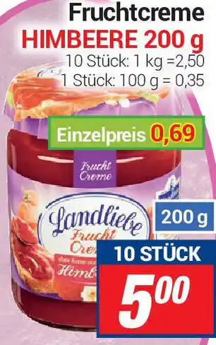 CENTERSHOP Fruchtcreme Himbeere 200g Angebot