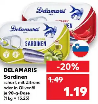 Kaufland Delamaris Sardinen 90 g Dose Angebot