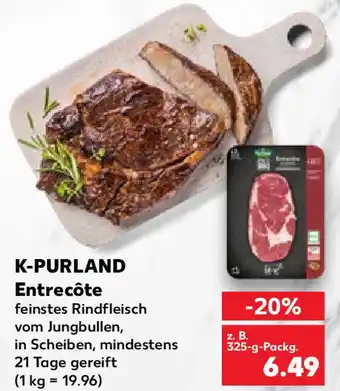 Kaufland K-Purland Entrecôte 325 g Packg. Angebot