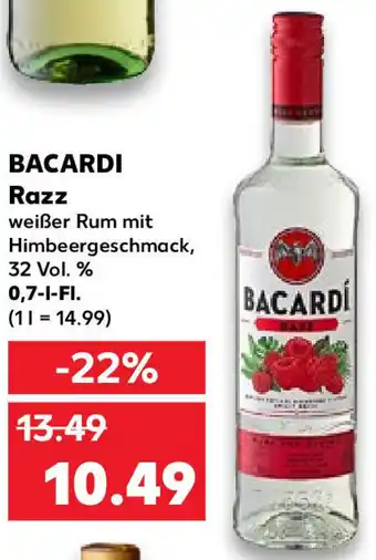 Kaufland Bacardi Razz 0,7 l Fl. Angebot