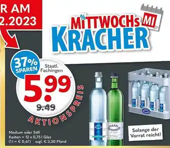 Getränkeland Medium oder still staatl fachingen Angebot