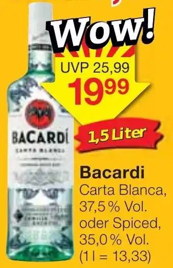 Jawoll Bacardi Varta Blanca 1,5 liter Angebot