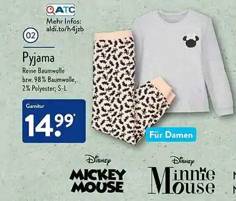 Aldi Nord Pyjama minnie mouse Angebot