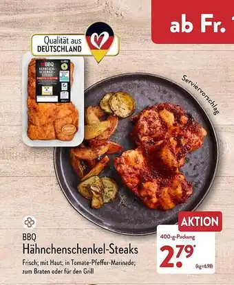 Aldi Nord Bbq hähnchenschenkel-steaks Angebot