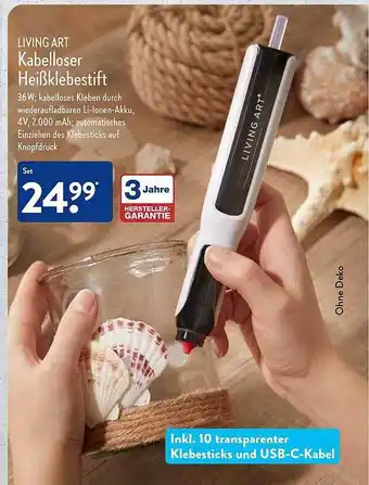 Aldi Nord Living art kabelloser heißklebestift Angebot