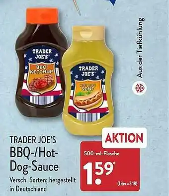 Aldi Nord Trader joe's bbq- oder hot-dog-sauce Angebot