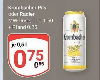 Globus Krombacher pils oder ralder Angebot