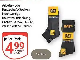 Globus Arbeits- oder kurzschaft-socken cat Angebot