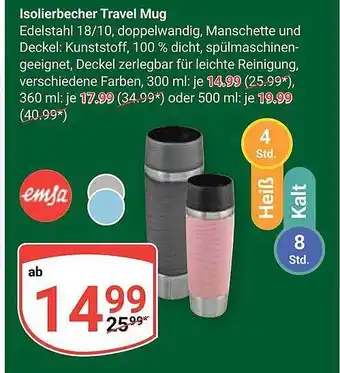 Globus Emsa isolierbecher travel mug Angebot