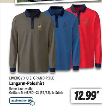 Lidl Livergy x u.s grand polo langarm-poloshirt Angebot