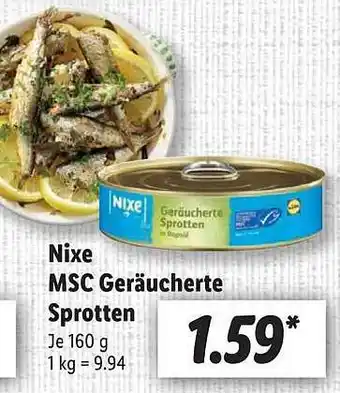 Lidl Nixe msc geräucherte sprotten Angebot