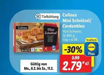 Lidl Culinea mini schnitzel oder cordonbleu Angebot