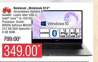 Marktkauf Huawei notebook „matebook d14“ Angebot