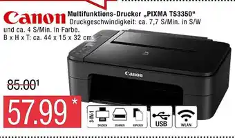 Marktkauf Canon multifunktions drucker „pixma ts3350“ Angebot