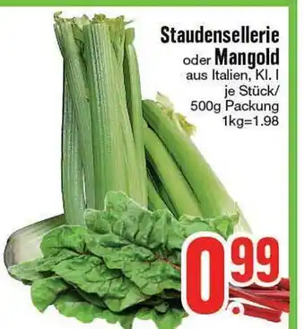 Edeka Staudensellerie oder mangold Angebot