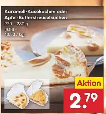 Netto Marken-Discount Karamell-käsekuchen oder apfel-butterstreuselkuchen Angebot