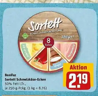 REWE Bonifaz sortett schmelzkäse-ecken Angebot