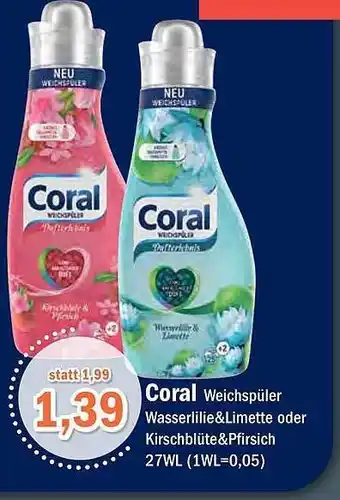 Aktiv Irma Coral weichspüler wasserlilie&limette oder kirschblüte&pfirsich Angebot