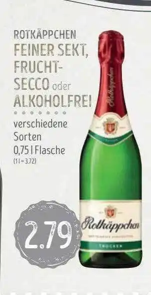 Edeka Struve Rotkäppchen feiner sekt, frucht-secco oder alkoholfrei Angebot