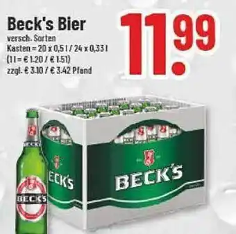 trinkgut Beck's bier Angebot