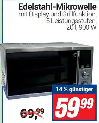 CENTERSHOP Edelstahl-Mikrowelle Angebot