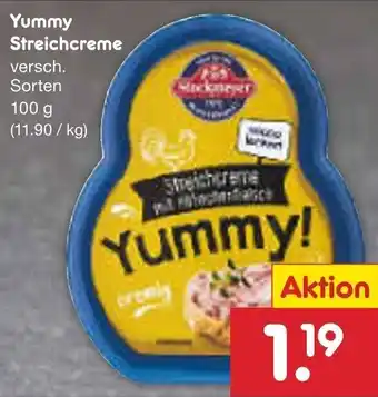 Netto Marken-Discount Yummy Streichcreme 100 g Angebot