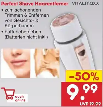 Netto Marken-Discount Vitalmaxx Perfect Shave Haarentferner Angebot