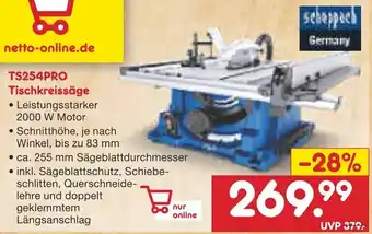 Netto Marken-Discount Scheppach TS254PRO Tischkreissäge Angebot