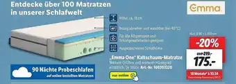 Lidl „emma one” kaltschaum-matratze emma Angebot