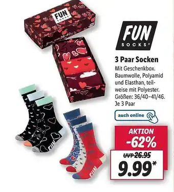 Lidl 3 paar socken fun socks Angebot