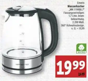 Marktkauf Emerio wasserkocher Angebot