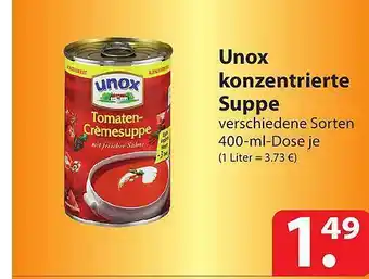 Famila Nord Ost Unox konsentrierte suppe Angebot