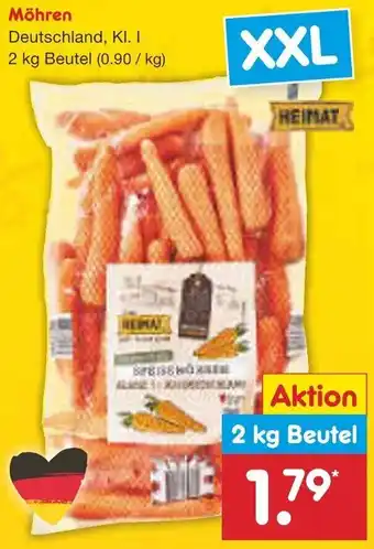 Netto Marken-Discount Heimat Möhren 2 kg Beutel Angebot