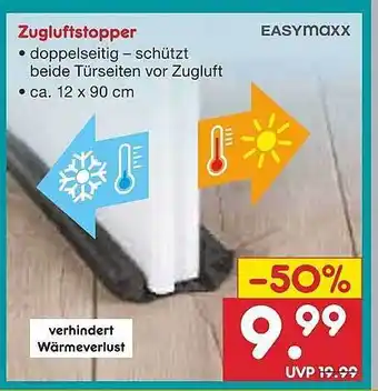 Netto Marken-Discount Zugluftstopper easymaxx Angebot