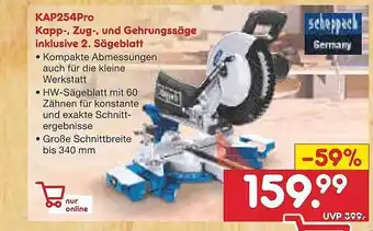 Netto Marken-Discount Kap254pro kapp-, zug-, und gehrungssäge scheppach Angebot