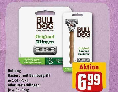 Bulldog rasierer mit bambusgriff oder rasierklingen Angebot bei REWE
