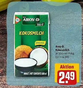 REWE Aroy-d kokosmilch Angebot