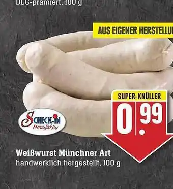 Scheck-in-Center Weißwurst münchner art Angebot