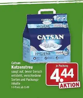 Wasgau Catsan katzenstreu Angebot