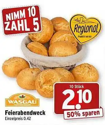 Wasgau Feierabendweck Angebot