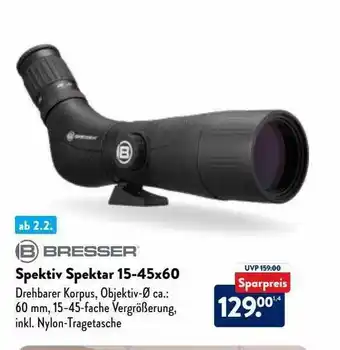 Aldi Nord Bresser spektiv spektar 15-45x60 Angebot