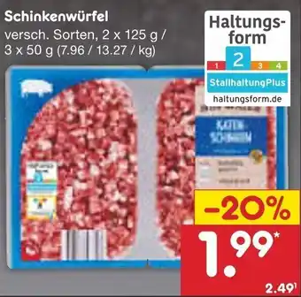 Netto Marken-Discount Schinkenwürfel 2x125 g/3x50 g Angebot