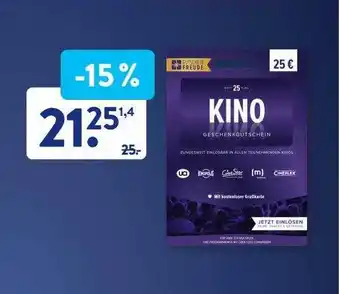 Aldi Süd Kino geschenkgutschein Angebot