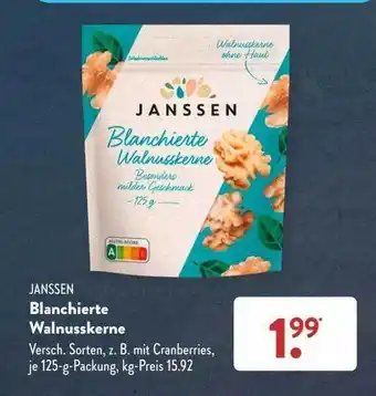 Aldi Süd Janssen blanchierte walnusskerne Angebot